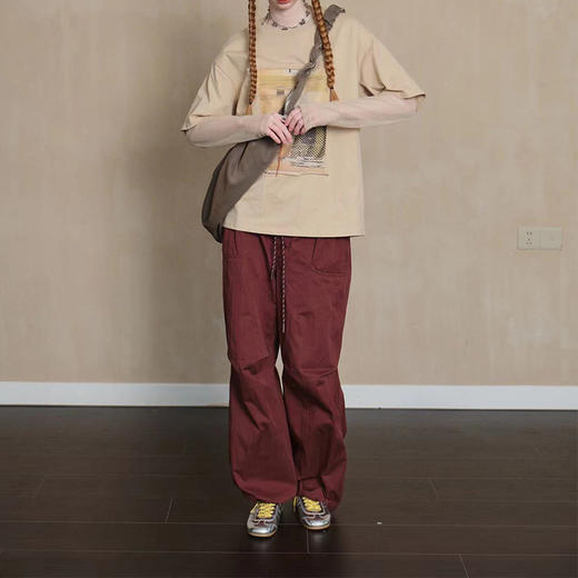 【顺丰包邮】14203设计感棉质宽松工装束脚阔腿裤女51208 商品图2