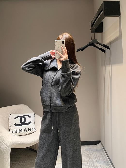 小众品牌24Fw秋冬新款休闲拉链加绒外套长裤套装（UY*DQJB） 商品图4