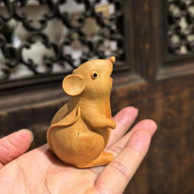 新款小老鼠°黄杨摆件