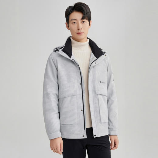 【潮流工装】圣得西冬季新款羽绒服男中青年加厚户外连帽外套2462942198 商品图3