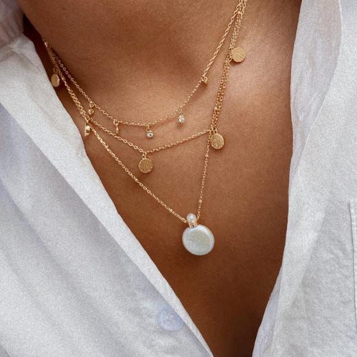 LHWINDSOR 白百合同款骄阳伴我香水瓶造型项链巴洛克珍珠颈链简约法式锁骨链 商品图5