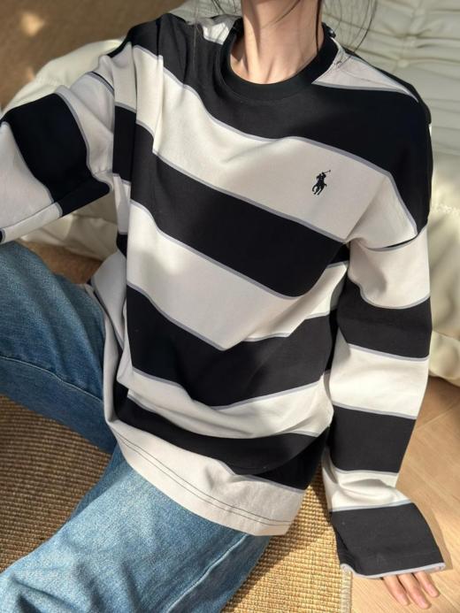 嗲嗲的Poloralphlauren拉夫劳伦条纹男女同款卫衣都卷起来（U） 商品图8