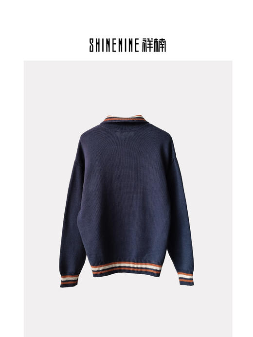 W33394390复古针织POLO衫 商品图1