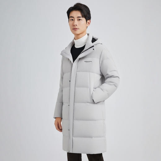 【90%鸭绒】圣得西冬季羽绒服男中长款加厚防寒保暖连帽外套2462942185 商品图1