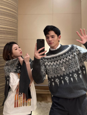 驴家滑雪SKI系列毛衣王鹤棣同款男女同款（UY*DY）