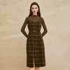 PH809斯尔丽24新款半高领高弹内搭搭配格子长裙保暖淑女套装连衣裙 商品缩略图0