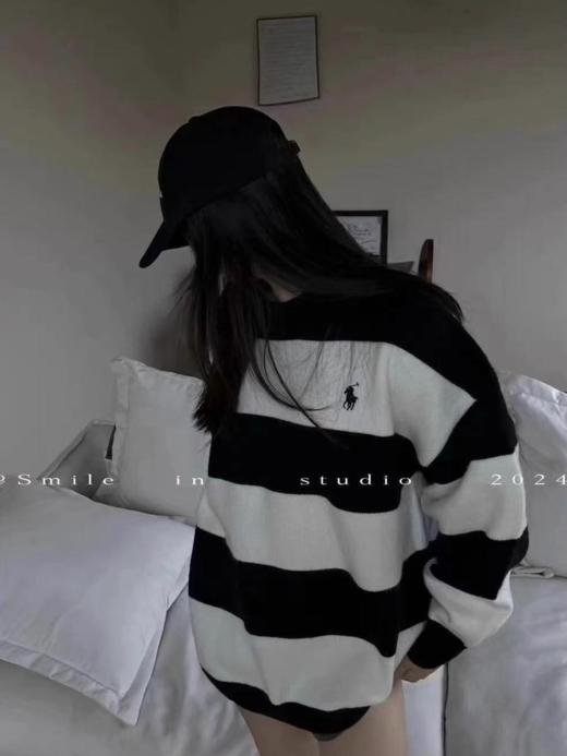 嗲嗲的Poloralphlauren拉夫劳伦条纹男女同款卫衣都卷起来（U） 商品图1