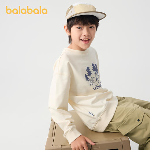 巴拉巴拉童装儿童长袖卫衣男童女童2025春装新款圆领宽松舒适上衣 商品图0