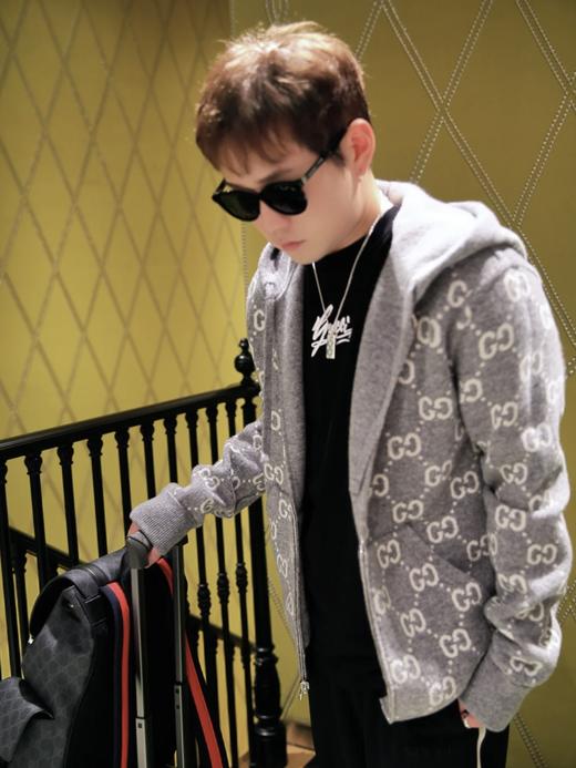 G家 24双面GG羊毛连帽外套定织美利奴羊毛纱线男女同款（DY） 商品图8