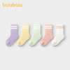巴拉巴拉儿童袜子春季新款男童棉袜女童打底袜小中大童中筒五双装 商品缩略图2
