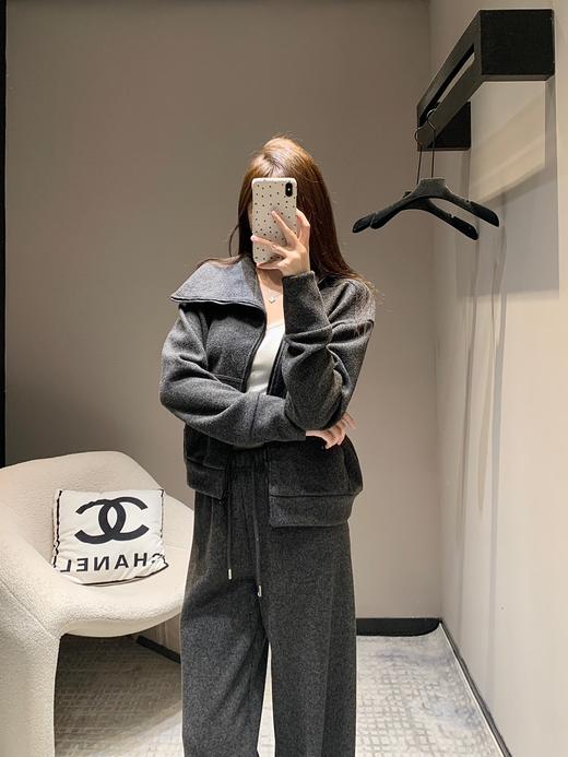小众品牌24Fw秋冬新款休闲拉链加绒外套长裤套装（UY*DQJB） 商品图6
