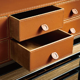 留存道内外全包皮革抽屉-可定制皮革颜色