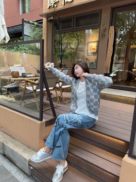 G家 24双面GG羊毛连帽外套定织美利奴羊毛纱线男女同款（DY）