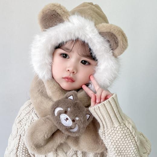 【儿童帽子围巾一体围脖，防风保暖，加绒护耳】1-10岁儿童帽子围巾一体围脖 秋冬季加绒宝宝护耳帽 保暖男女童毛绒帽爆款-QQ 商品图10