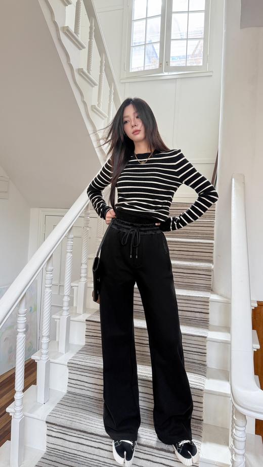 圣罗兰2024秋冬新款黑色运动裤真的一眼爱很高级的质感（UY*NICE) 商品图5