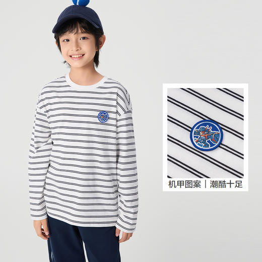 巴拉巴拉童装男童长袖T恤儿童衣服2025新款春装透气不闷汗机甲风 商品图3