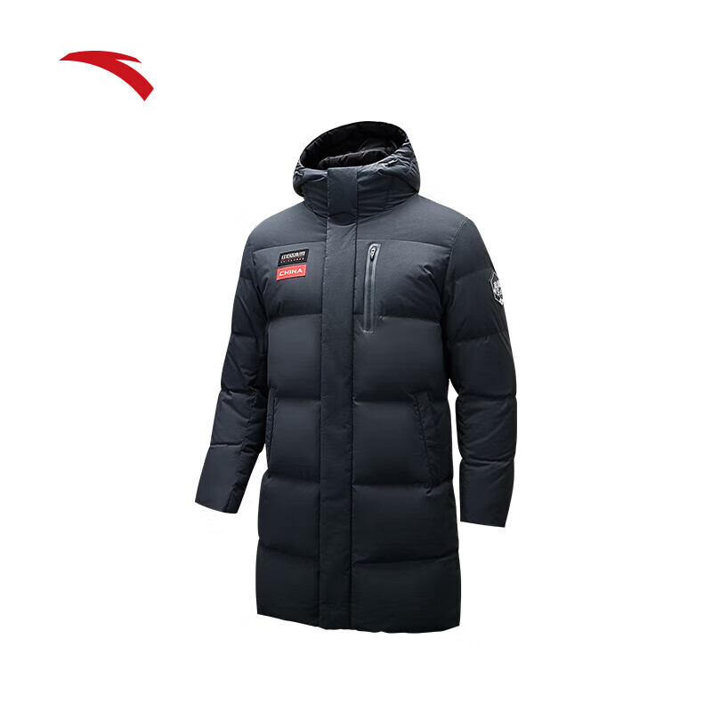 安踏（ANTA）保暖羽绒服国潮连帽保暖加厚长款上衣外套户外抗寒上衣152517912