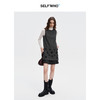 SELFWHO羊毛混纺灰色背心连衣裙女2025春新款拼接设计感百褶裙子 商品缩略图2