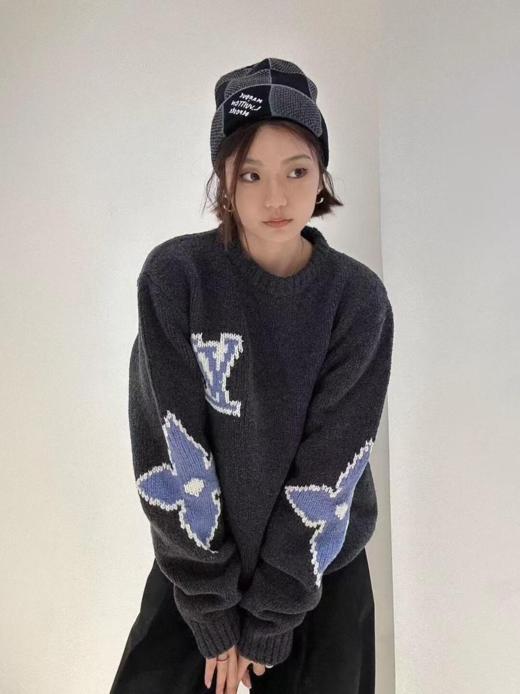 驴家2024FW秋冬新款Ski滑雪系列钩花圆领针织毛衣男女同款（U） 商品图0