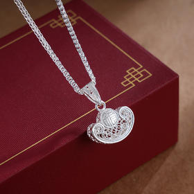 子佩集S990银【宝财之影】吊坠【MX007】花丝(不含链)2411