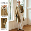 OLrain欧芮儿卡其色风衣女冬季2024新款简约撞色小个子中长款外套 商品缩略图2