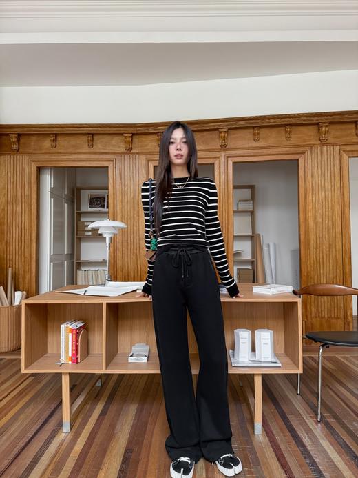 圣罗兰2024秋冬新款黑色运动裤真的一眼爱很高级的质感（UY*NICE) 商品图13