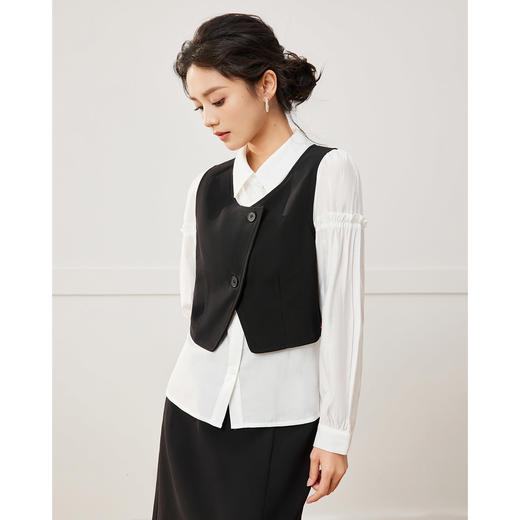 【小个子】 IEF/爱依服2025 春季 时尚洋气时尚两件套叠穿高级感上下套裙DS0241 商品图3