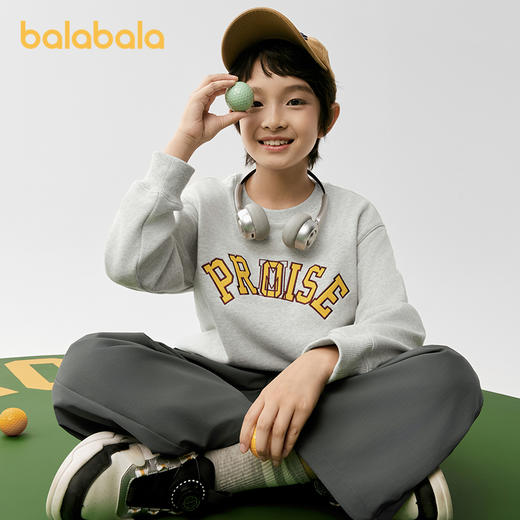 巴拉巴拉童装儿童卫衣女童男童2025春秋装宽松中大童简约百搭上衣 商品图2