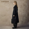 Famecoco范可儿个性大翻领刺绣经典款黑色双面呢长大衣FAC8AQ019 商品缩略图2