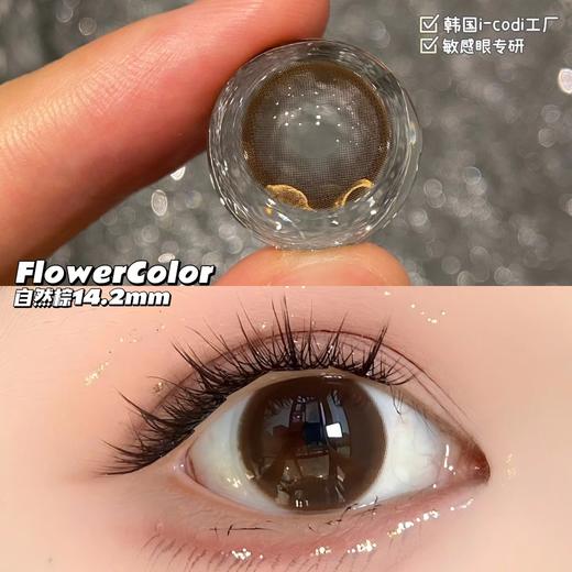 【年抛美瞳】自然棕 flowercolor | 中直径14.2 着色13.2 | 【同品牌多幅更划算可以咨询客服，或在本商城搜索flowercolor全系列 ！】自然 三明治工艺 商品图6