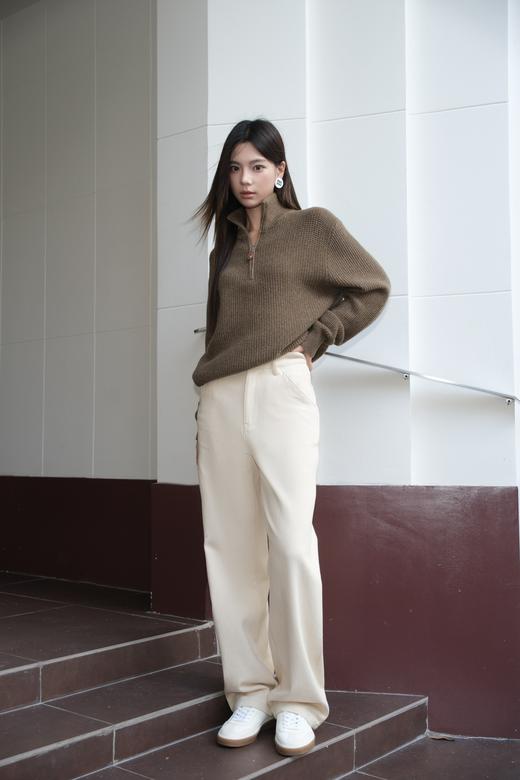 LP家新款单品米色牛仔裤低饱和度的米色系穿搭（UY*NICE） 商品图6