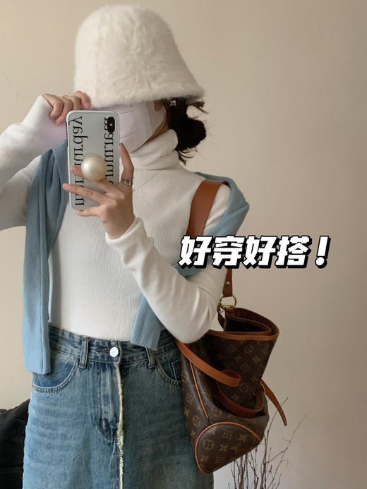 <曾小咸推荐>堆堆领羊绒打底衫 日常99/件 秒杀59.99/件！115/2件！【预售款，预计3-15天发货】 商品图1