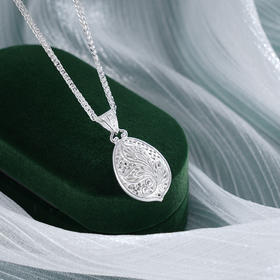 子佩集S990银【芳草漫漫】吊坠【MX005】花丝(不含链)2411