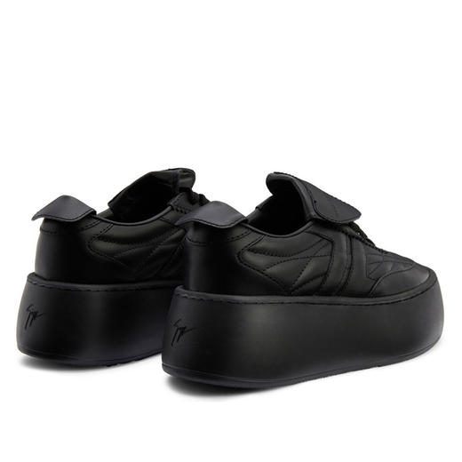 Giuseppe Zanotti 女士徽标贴片休闲运动鞋 黑色 RW40021001 商品图2