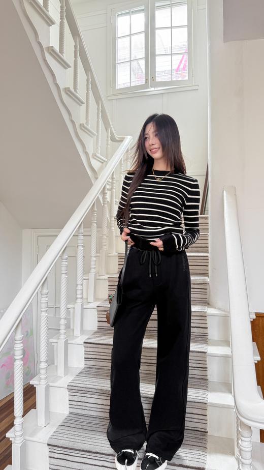 圣罗兰2024秋冬新款黑色运动裤真的一眼爱很高级的质感（UY*NICE) 商品图3