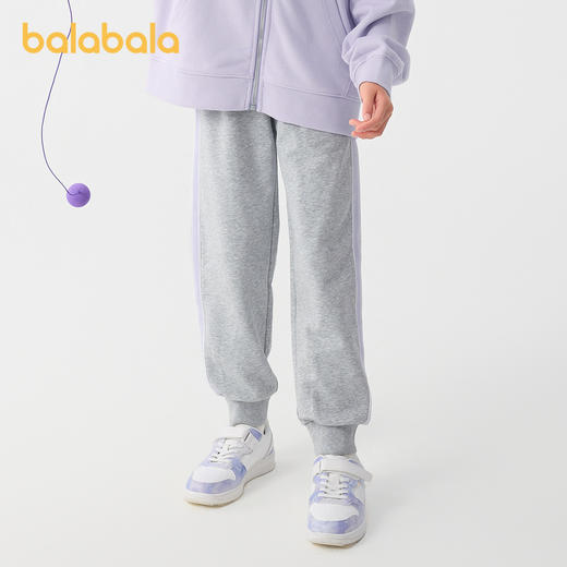 巴拉巴拉童装女童裤子儿童2025新款春装中大童长裤撞色休闲运动裤 商品图2