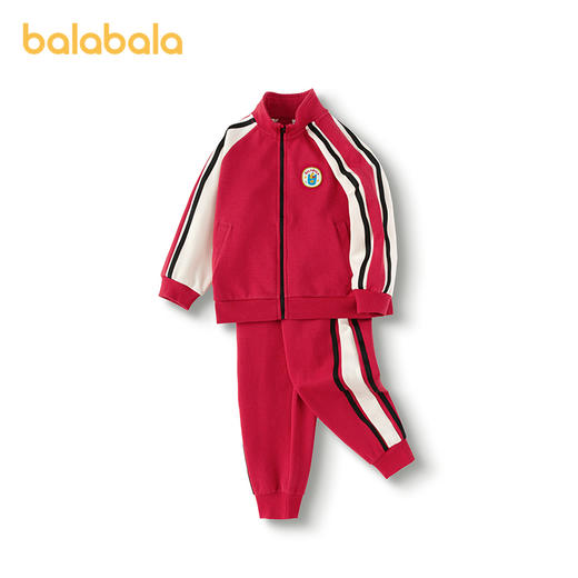 巴拉巴拉童装儿童套装男童女童长袖春秋季2025新款宝宝撞色针织潮 商品图4