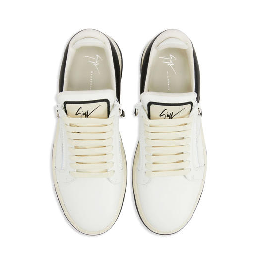 Giuseppe Zanotti 男士签名徽标皮革休闲运动鞋 白色 RU40009001 商品图3