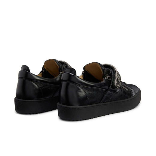 Giuseppe Zanotti 男士签名徽标休闲运动鞋 黑色 RU40017001 商品图2