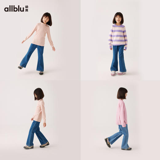 【秋Vol.1】幼岚童装软牛仔喇叭裤舒适柔软修身有型24秋季新款女童百搭打底裤长裤ZY 商品图2