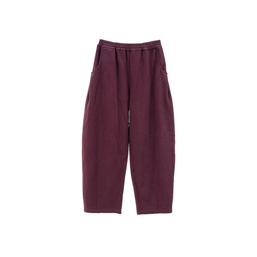 绽放826朵/自由卫裤100%棉加厚加绒捏褶结构感全腰松紧加抽绳裤子 商品图4