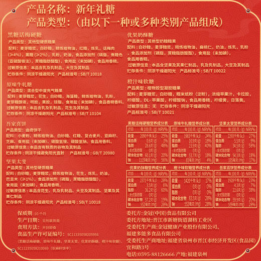 【贺年什锦糖618g】新年春节手提礼盒装 年货糖果零食大礼包 招待送礼专用 商品图3