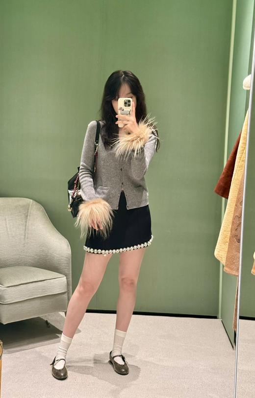 普拉达24Fw秋冬新款袖子羽毛羊绒针织开衫（UY*DQJB) 商品图4