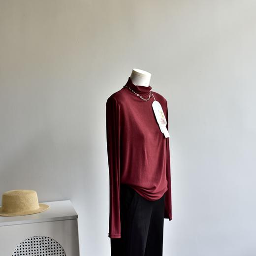 丁摩 【天丝羊毛松松衣】秋冬女装新款中高领天丝羊毛长袖毛衫打底衫女4ZF-193 商品图5