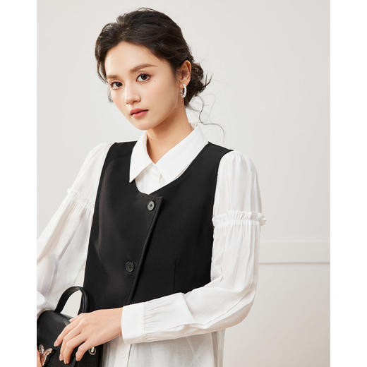 【小个子】 IEF/爱依服2025 春季 时尚洋气时尚两件套叠穿高级感上下套裙DS0241 商品图1