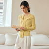 OLrain欧芮儿黄色假两件针织衫女春季2025新款时尚通勤设计感开衫 商品缩略图2
