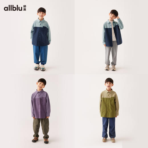 【秋Vol.1】幼岚童装点点绒衬衫柔软细腻修身有型24秋季新款儿童男童长袖衬衫外套ZY 商品图2