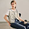 OLrain欧芮儿小香风短款马甲女春季2025年新款双排扣小众无袖背心 商品缩略图4