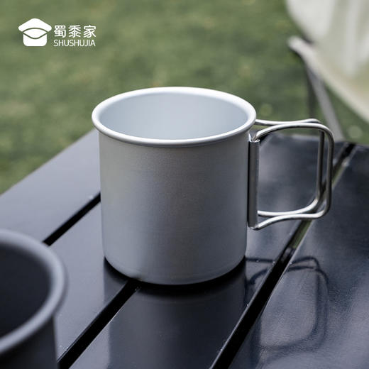 【户外折叠柄水杯】可定制铝合金水杯创意便携手柄喝茶杯 商品图9