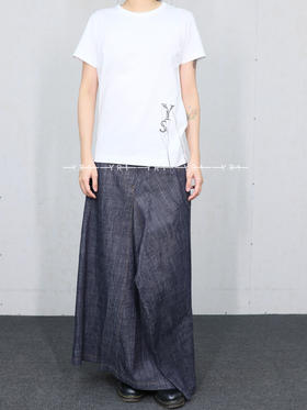 Y's ｜ 流苏LOGO刺绣白T恤